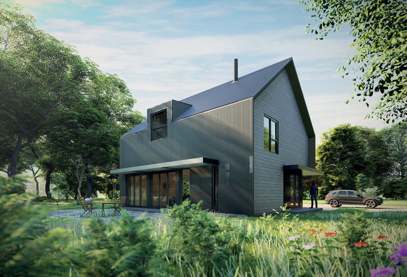 Écohabitat — concept de résidence modulaire en bois et métal