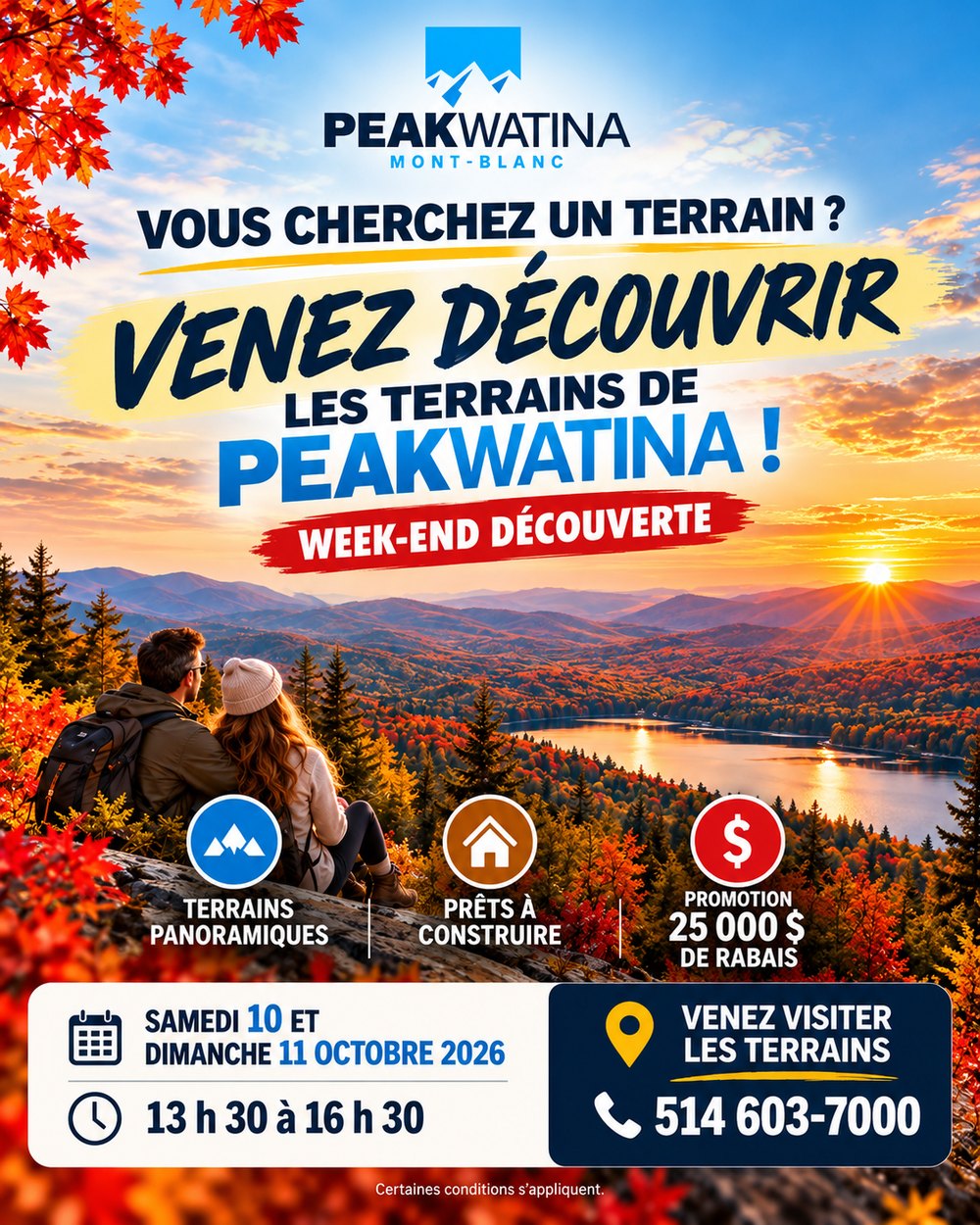 Week-end découverte Peakwatina — 10 et 11 octobre 2026